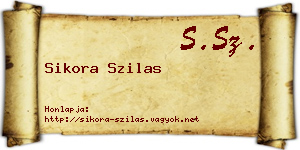 Sikora Szilas névjegykártya